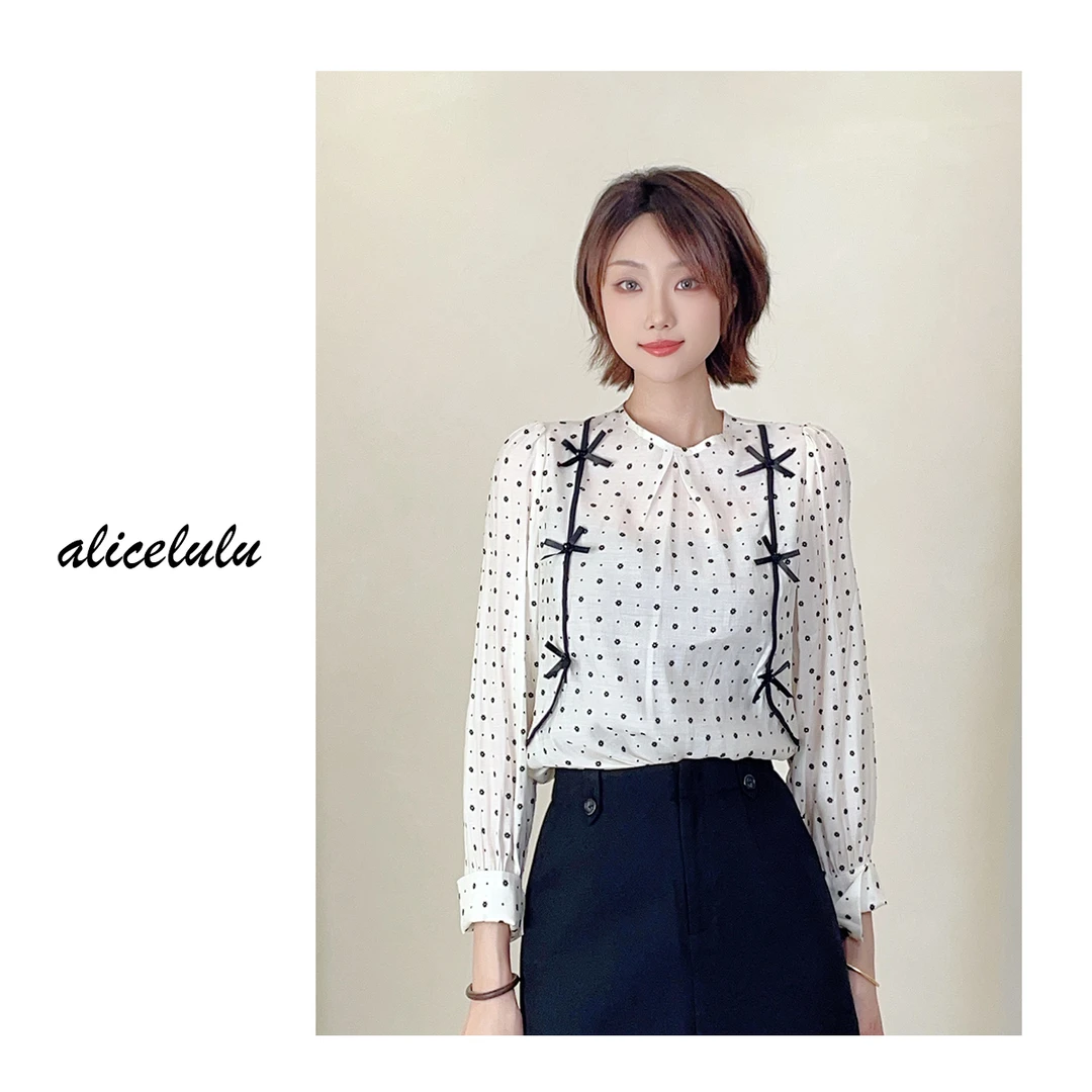 5 alicelulu 经典洋气设计感减龄显瘦衬衫波点小众 99015