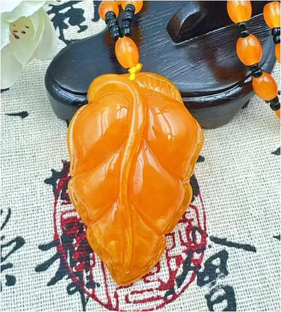 SC-475   黄色小树叶吊坠