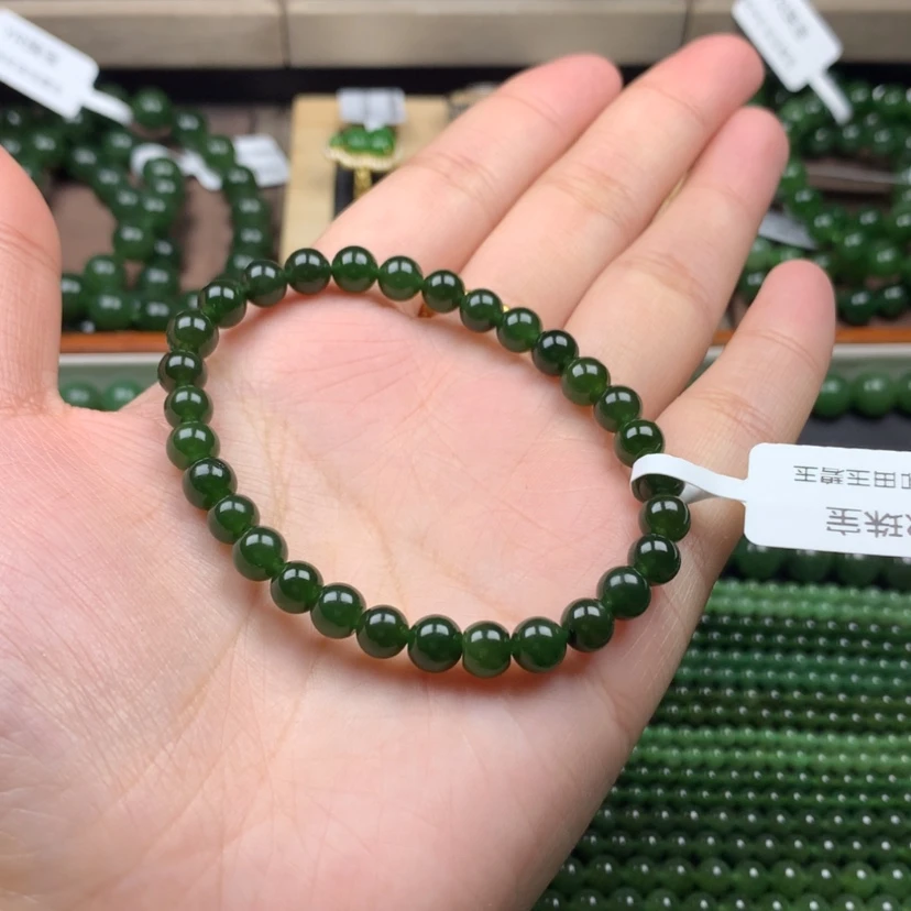 【闪购商品】和田玉（碧玉）手串未镶嵌酷6mm