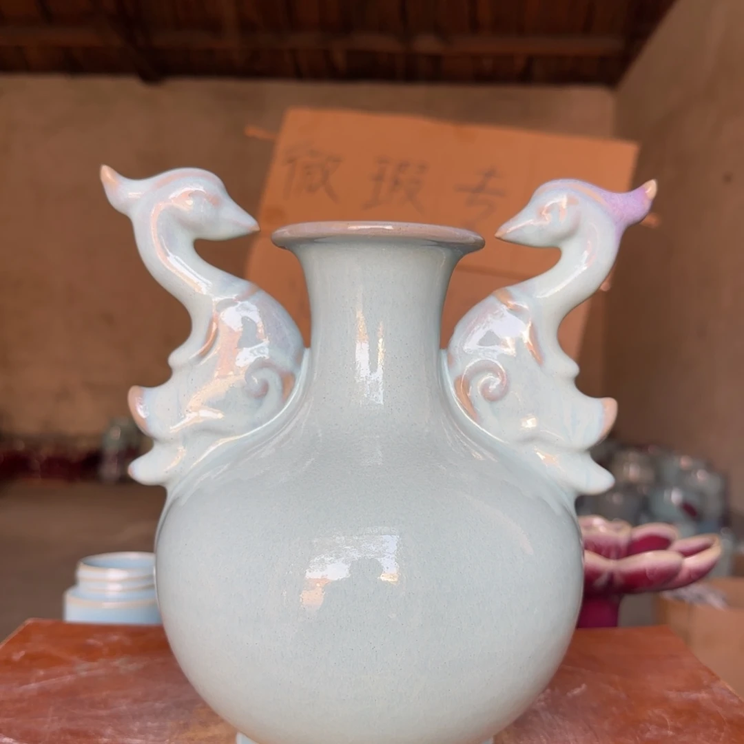 摆件郑家钧窑摆件微瑕