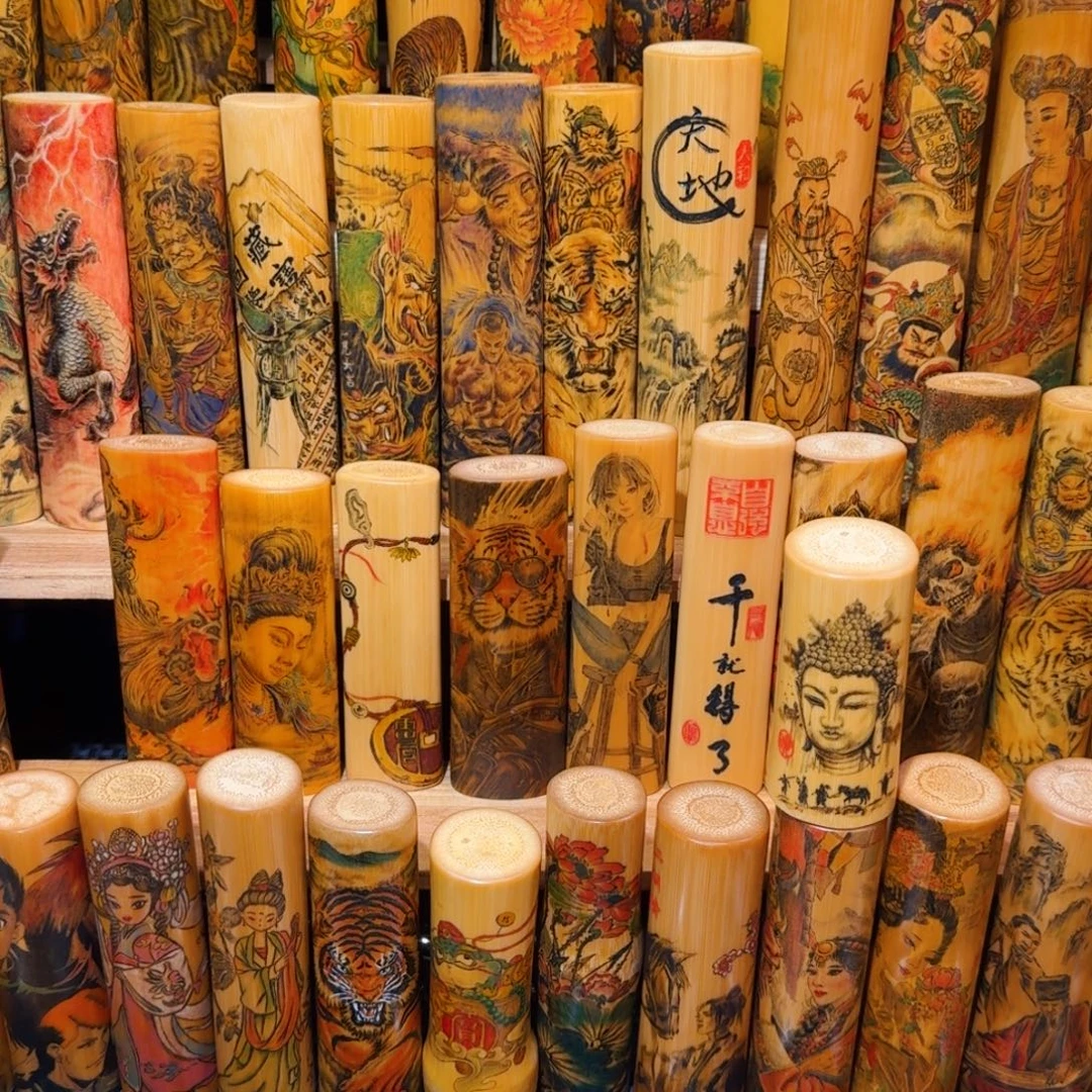 K***哥竹昭君舞琴针刺做品