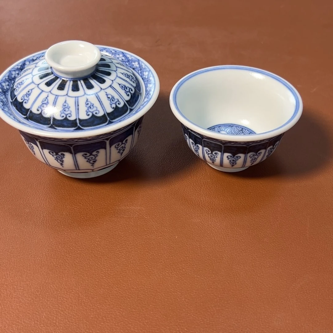 宝相盖碗杯子陶瓷