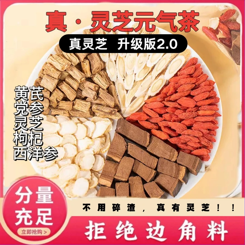 双参灵芝元气茶优选党参灵芝独立透明包装夏天冲泡饮品口感甘甜