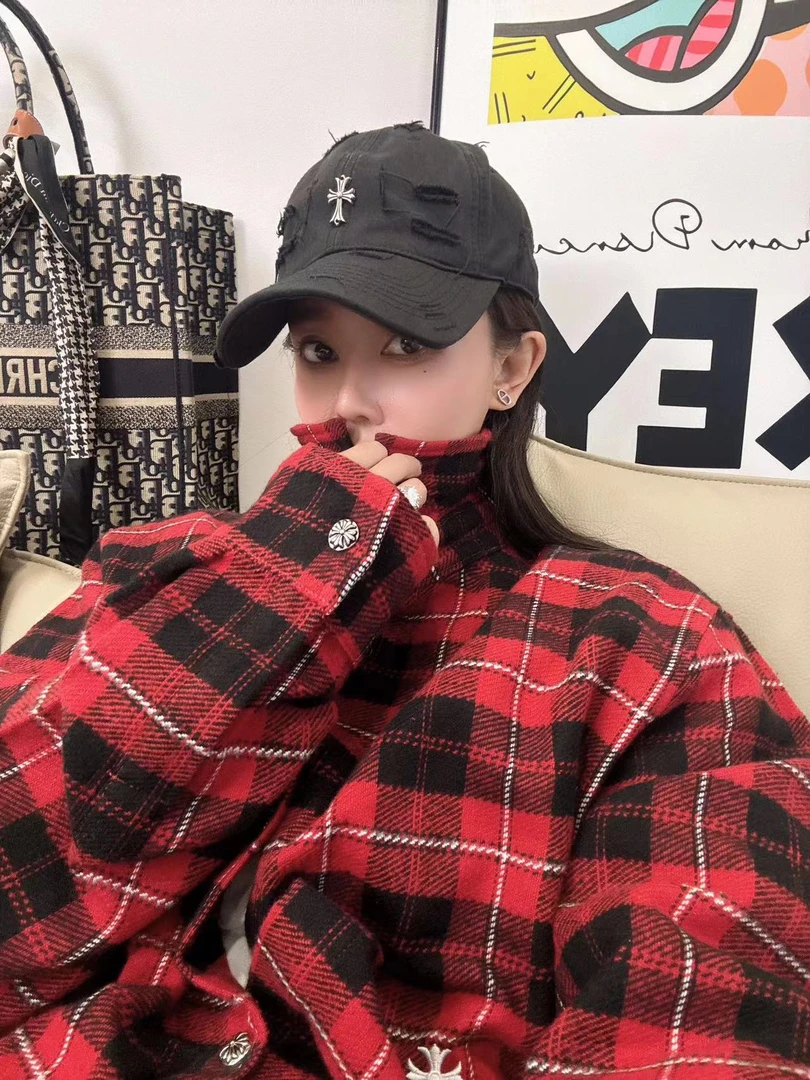 【贝贝】新款高定红色轻奢衬衫男女同款EP3309