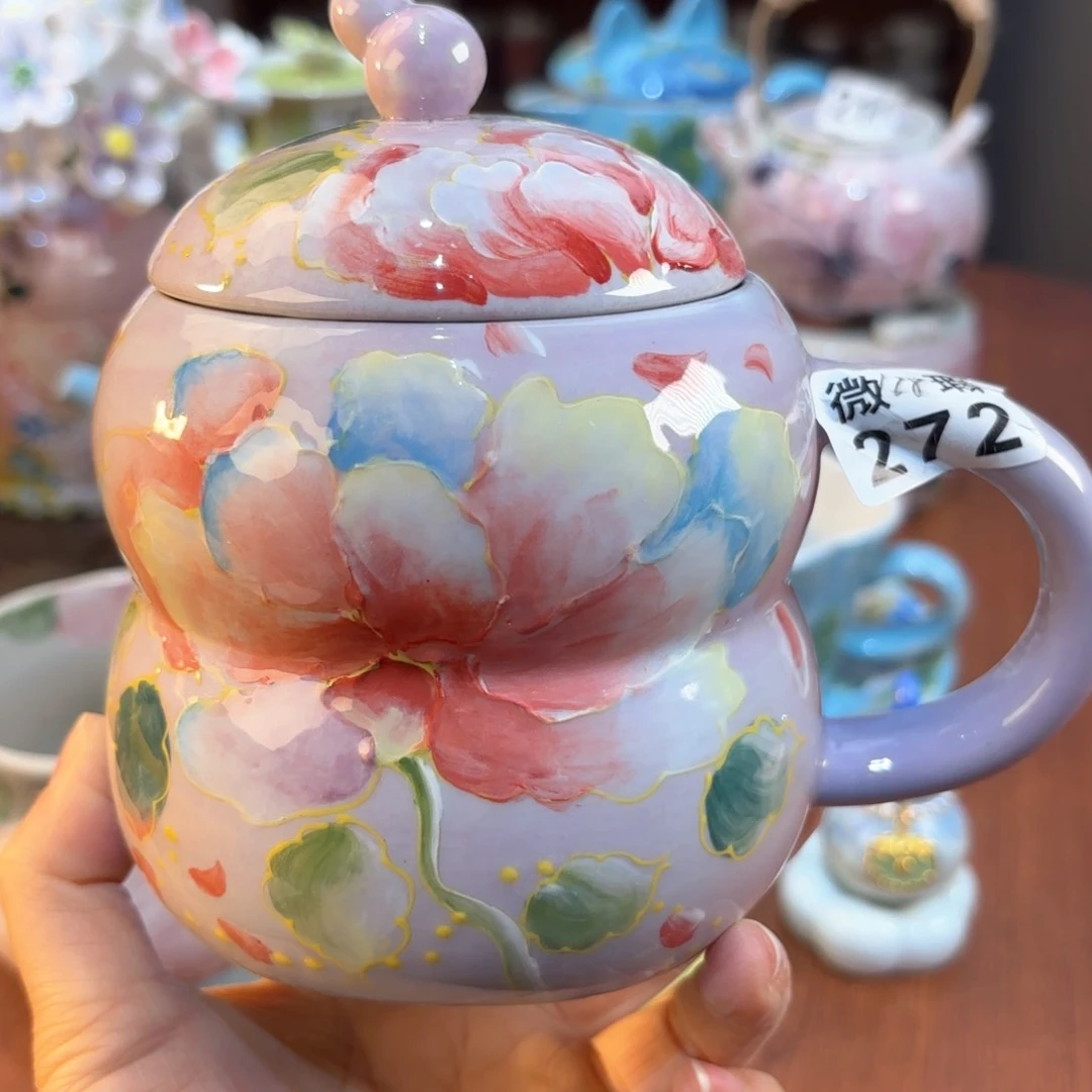 景德镇手绘高温釉下彩陶瓷茶具