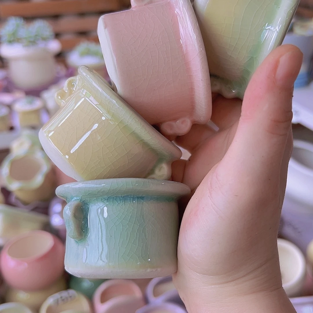 陶瓷花盆当场满12包邮