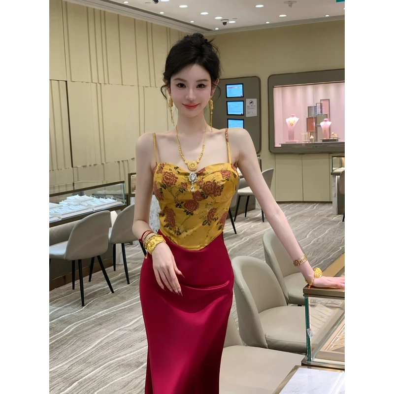 【雅乔现货】锦鲤添福 美背塑身衣半身裙时尚两件套装DYYY-24125699