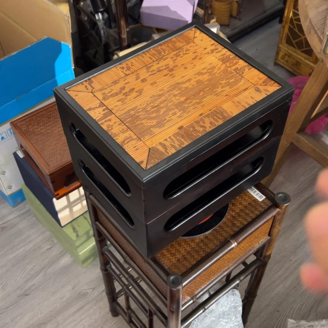 重竹梅妃竹双层收纳盒