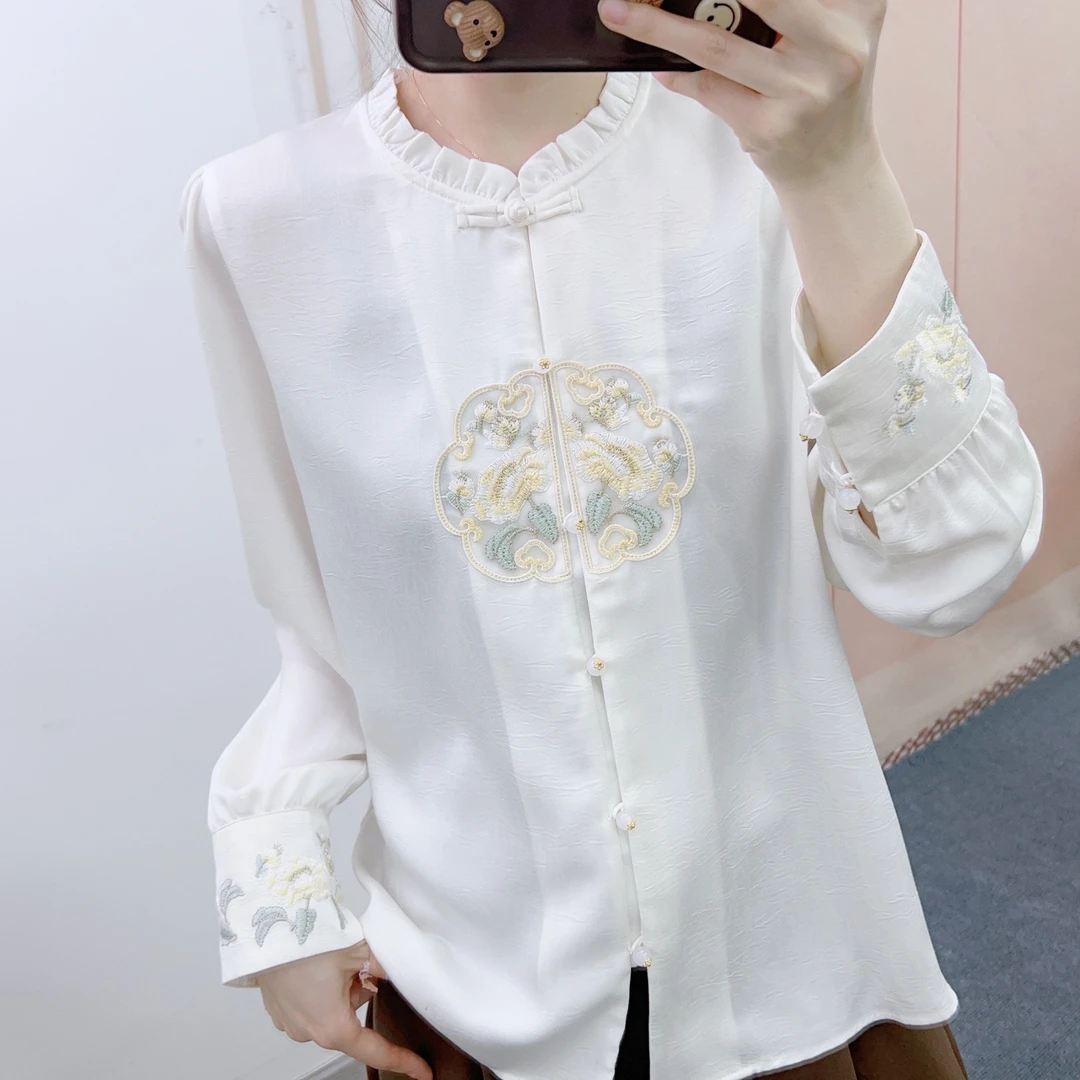 206新中式刺绣国风长袖显瘦小衫206/GP