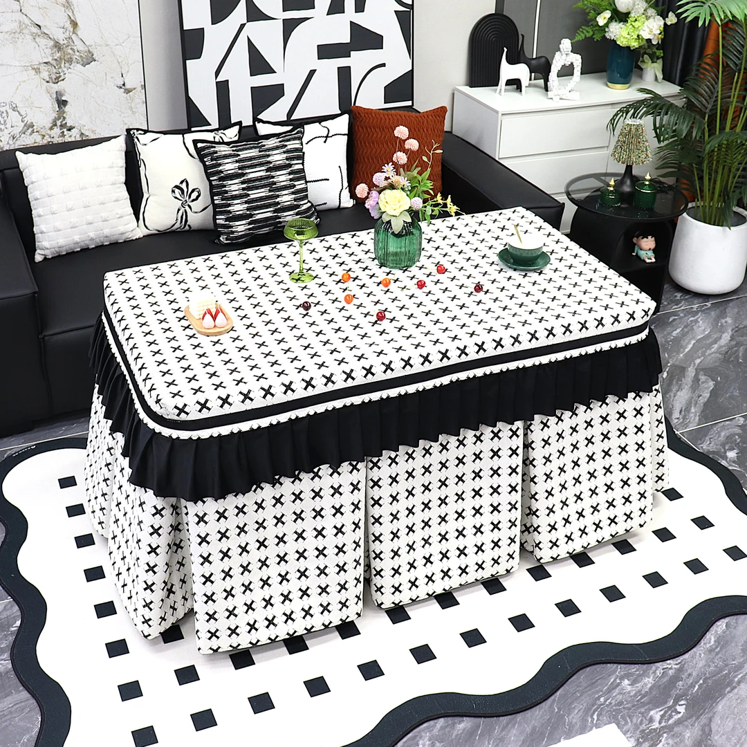 2025新款【繁星点点】长方形烤火罩加厚加绒揭盖烤火茶几升降桌罩