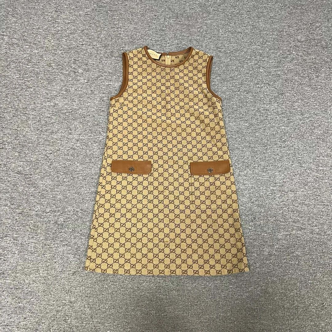 99新 GUCCI/古驰 Gucci满印连衣裙 带吊牌