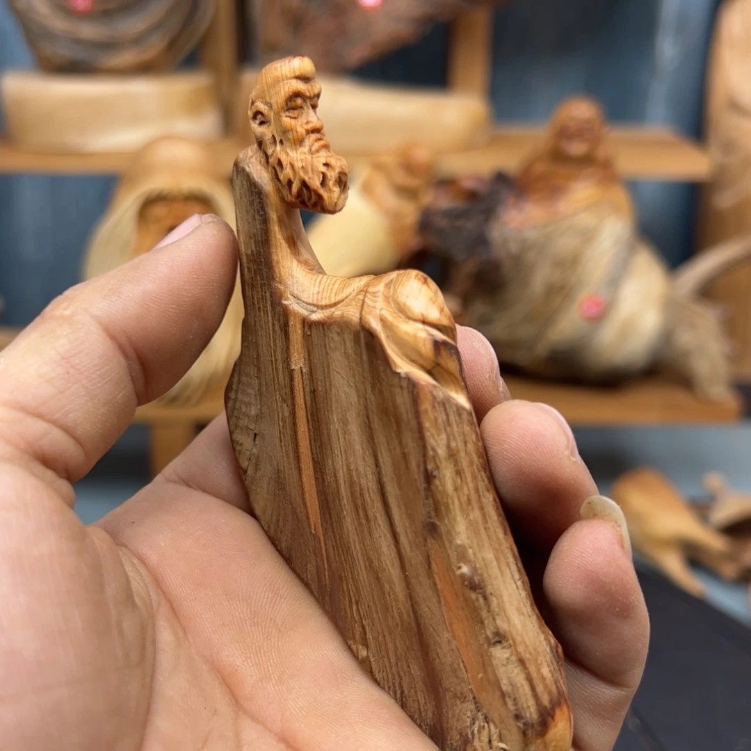木浮*崖柏木摆件手把件