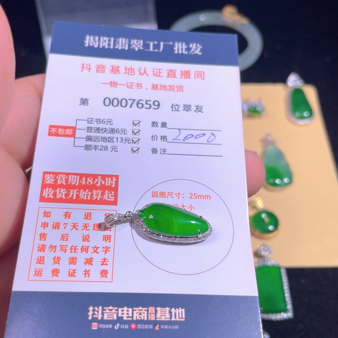 翡翠颈饰18K金镶嵌翡翠