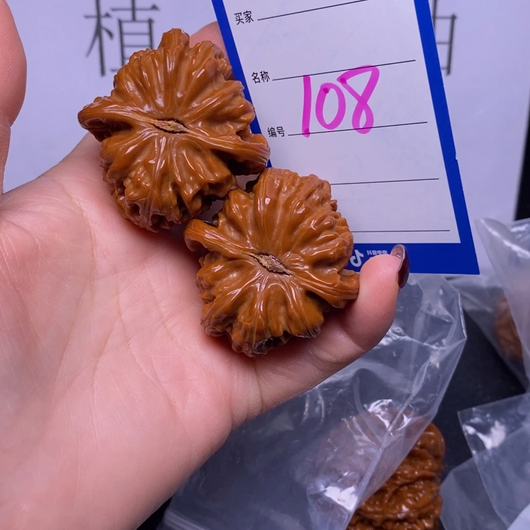 把件文玩核桃108/43白狮子