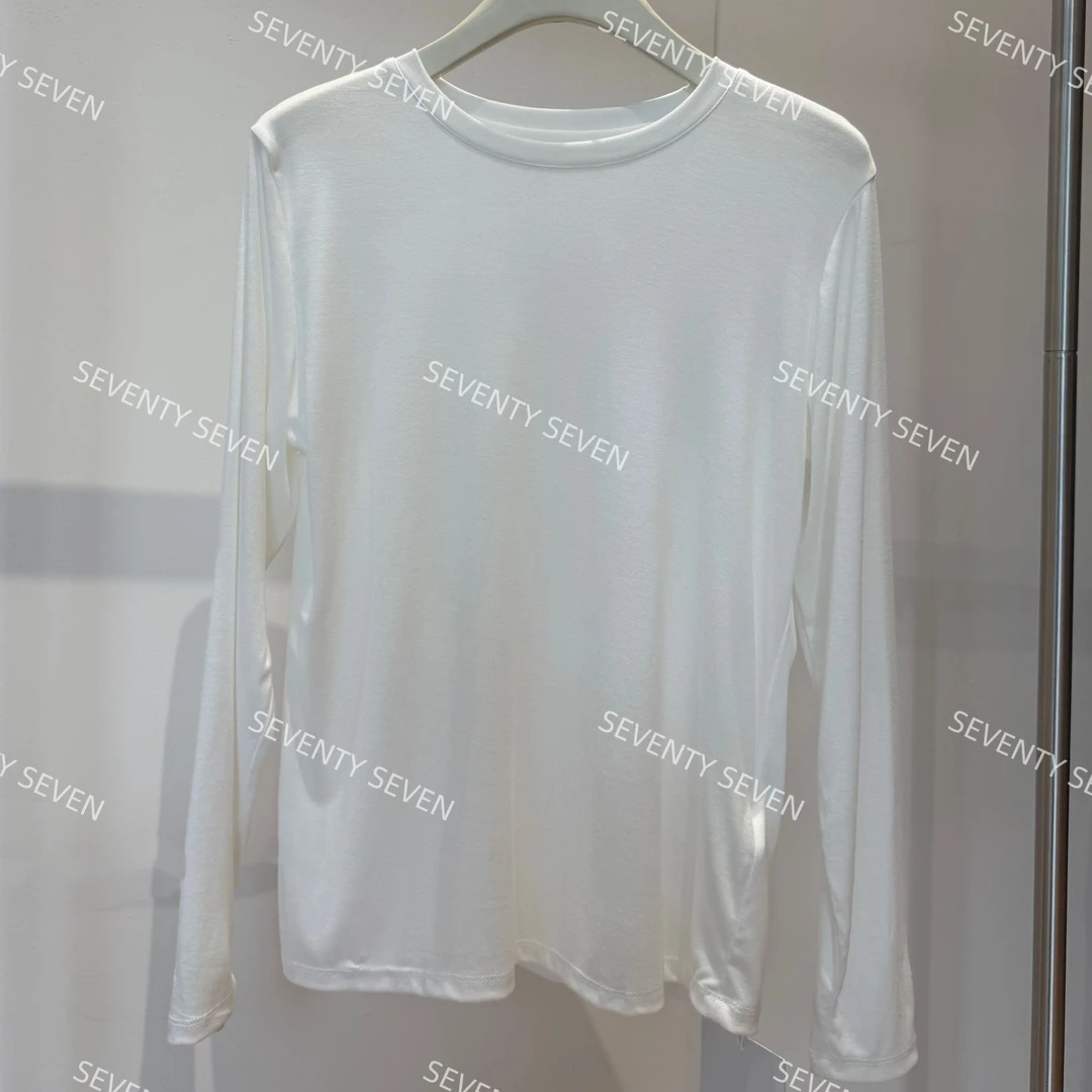 【77实体店】新款白色百搭打底衫#E856(白色打底NO退NO换）