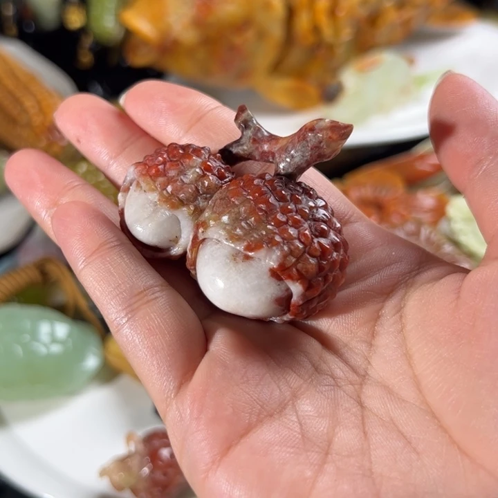 瓜***绵蛇纹石玉未镶嵌珠宝奇石