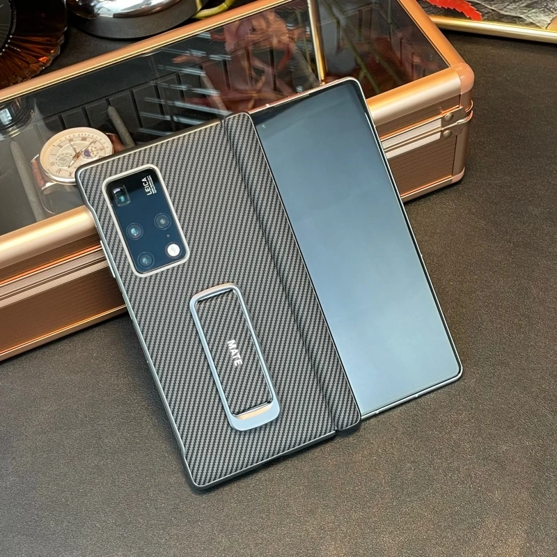 适用华为matex2手机壳新款MateX2典藏版折叠屏保护套真皮腕带支架