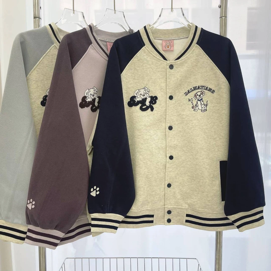 【斑点狗棒球服】复古美式插肩袖E037斑点狗棒球服外套运动经典