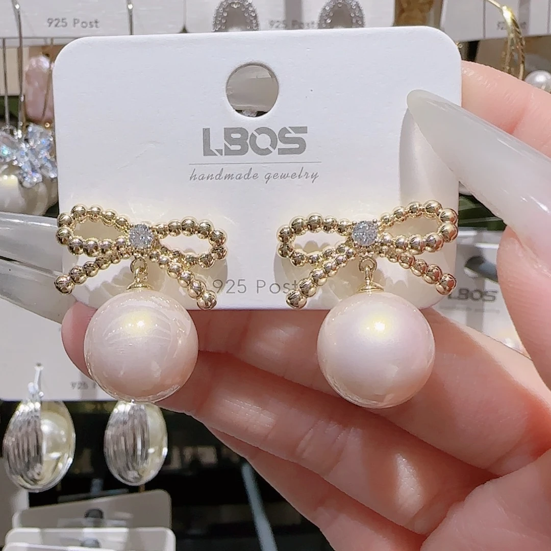 锆石铜合金925银耳环