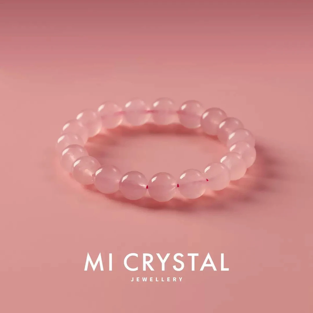 天然粉色水晶8mm-12mm