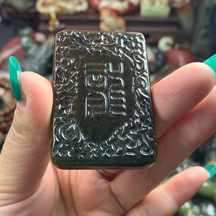 岫岩河磨玉（透闪石质玉）手把未镶嵌