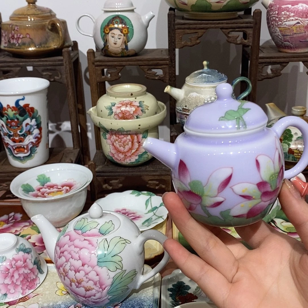 微瑕壶景德镇手工手绘制作