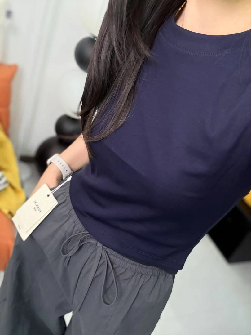 6070【蝶谷】2025夏季新款休闲时尚款短袖百搭t恤女