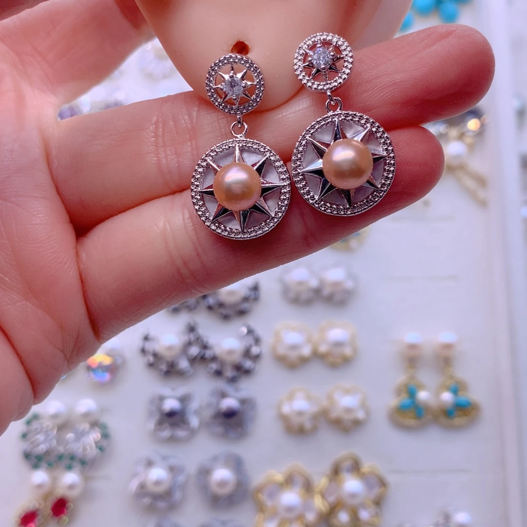 耳饰淡水珍珠合金