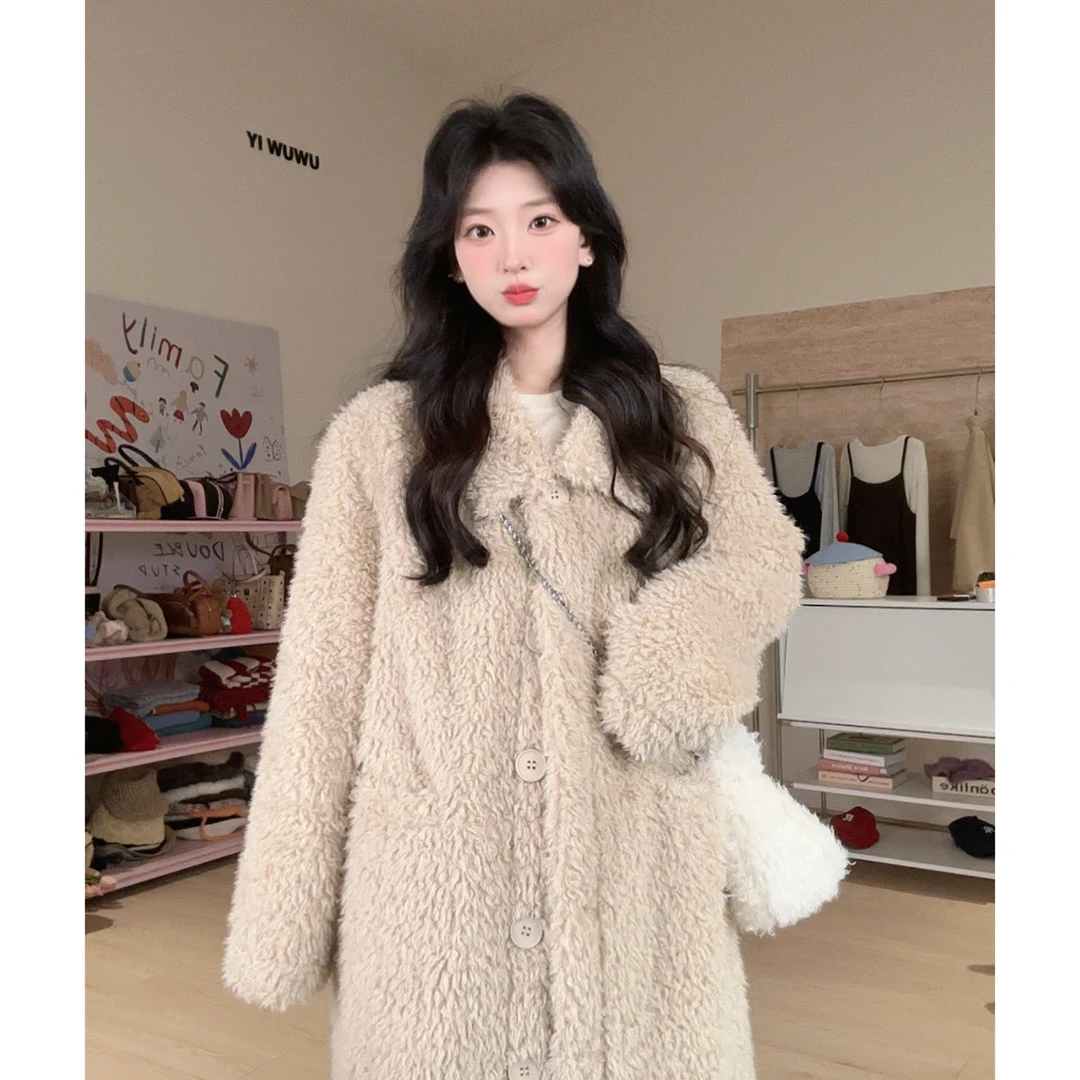 奶茶色毛毛外套-25112302