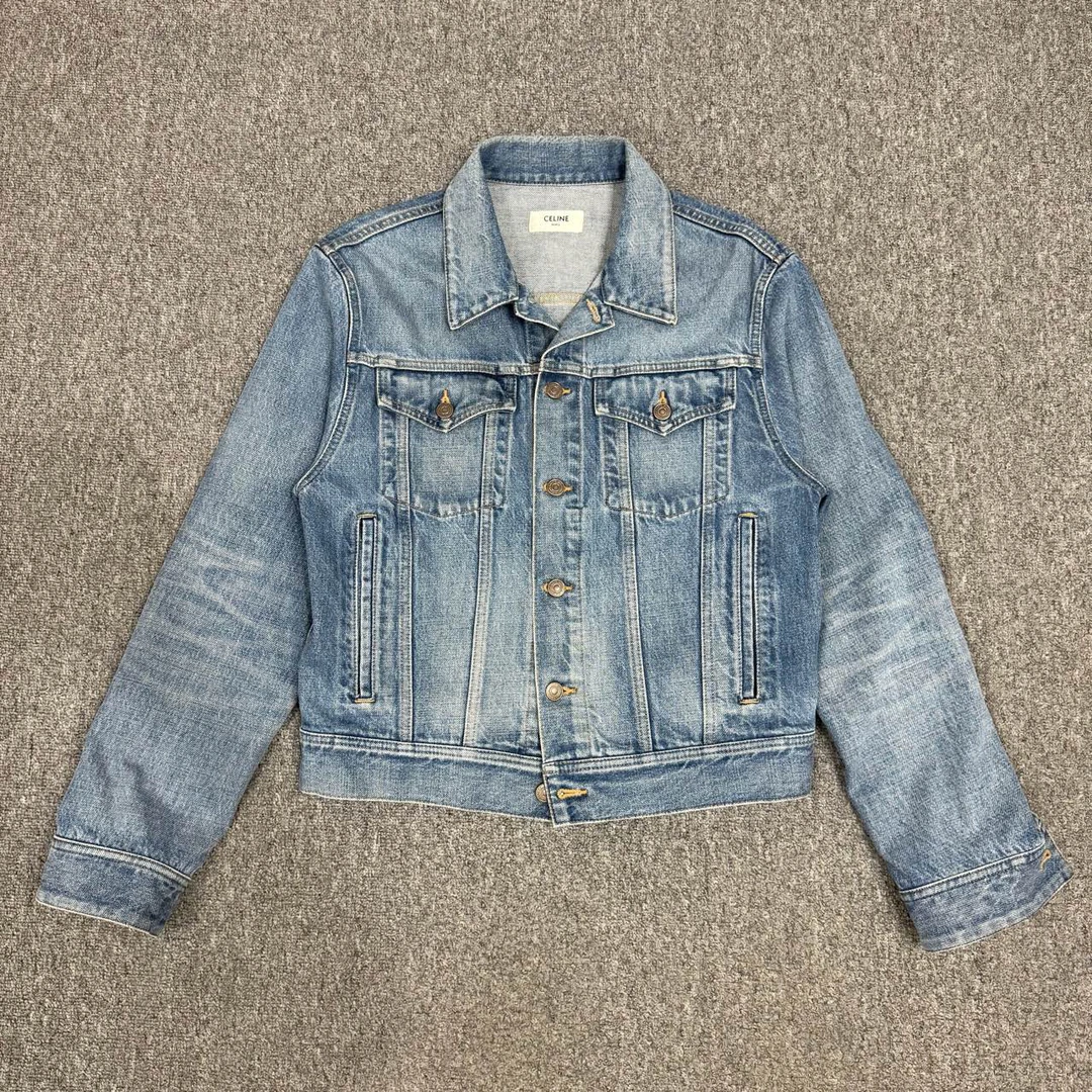 99新 Celine/思琳 13284575 nz 内里贴布logo牛仔夹克外套 XS码