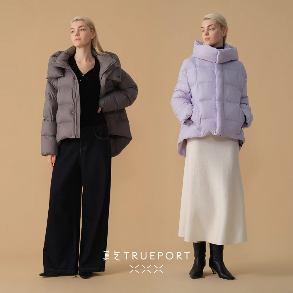 真支TRUEPORT 立领休闲鹅绒羽绒服 T11125010