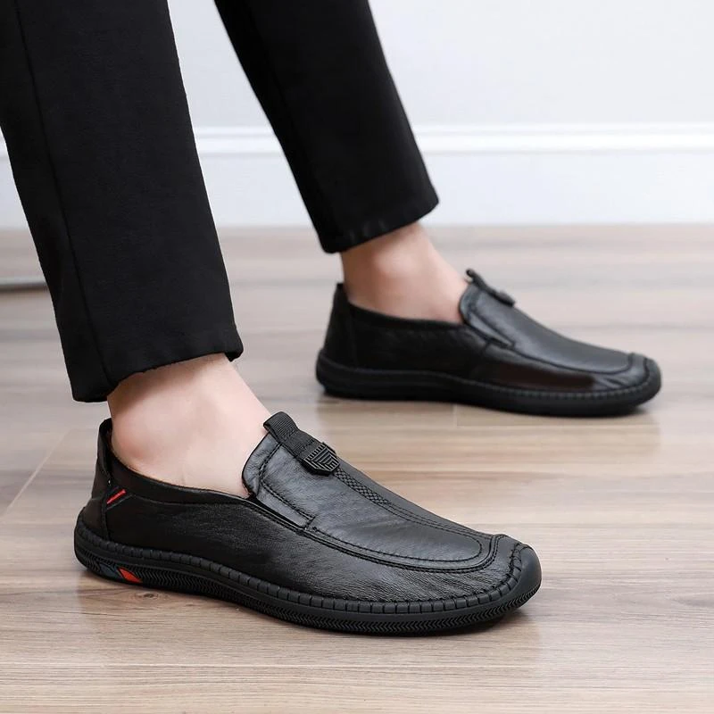 老北京布鞋男单鞋男鞋春秋季男士休闲鞋防滑软底一脚蹬驾车鞋防皮