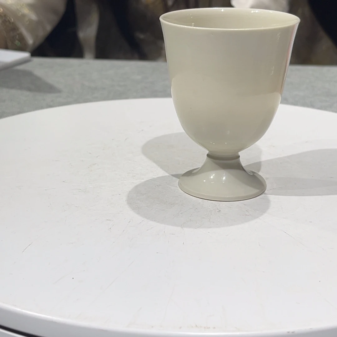 杯理*邢窑白釉高足杯