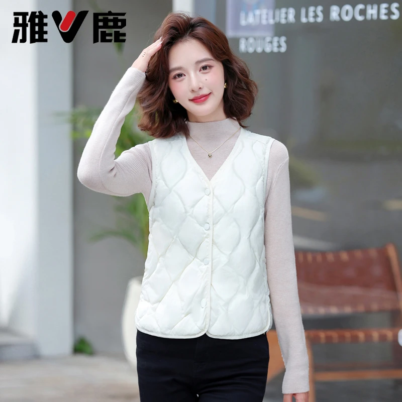 2025新款羽绒马甲女轻薄短款修身显瘦保暖秋冬季贴身内穿打底内胆