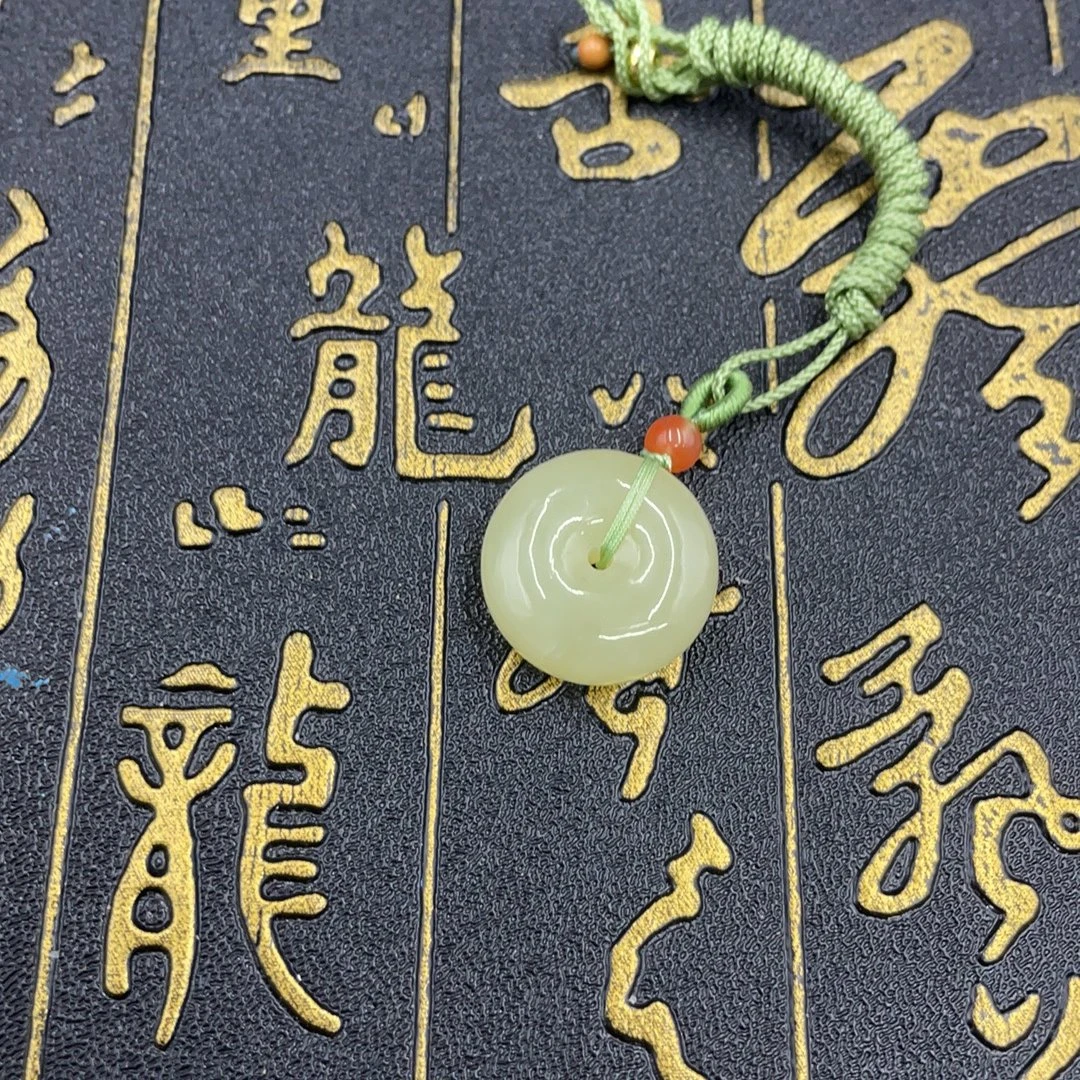 BY0712FZJT标031 北玉精选 和田玉平安扣挂件