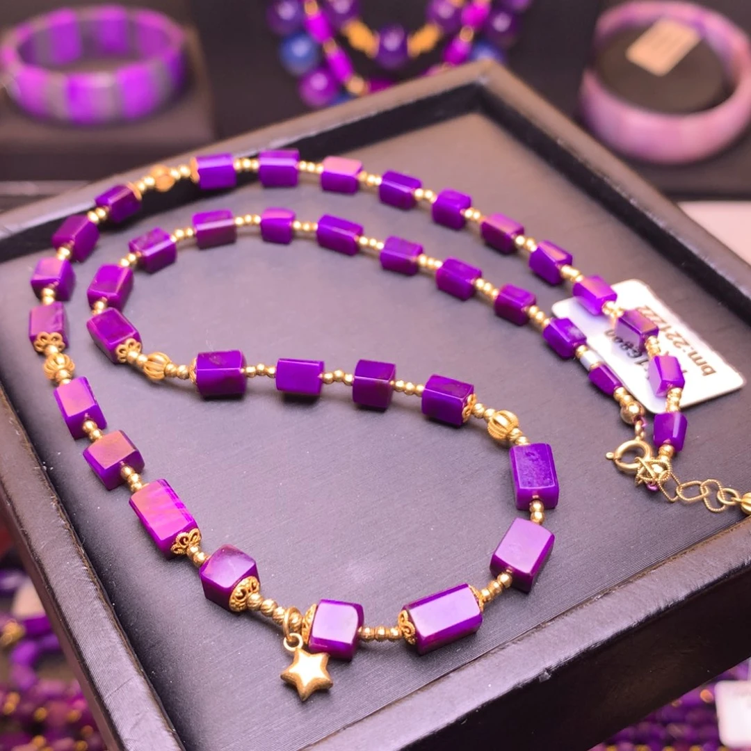 苏纪石（舒俱来）18K金镶嵌项链