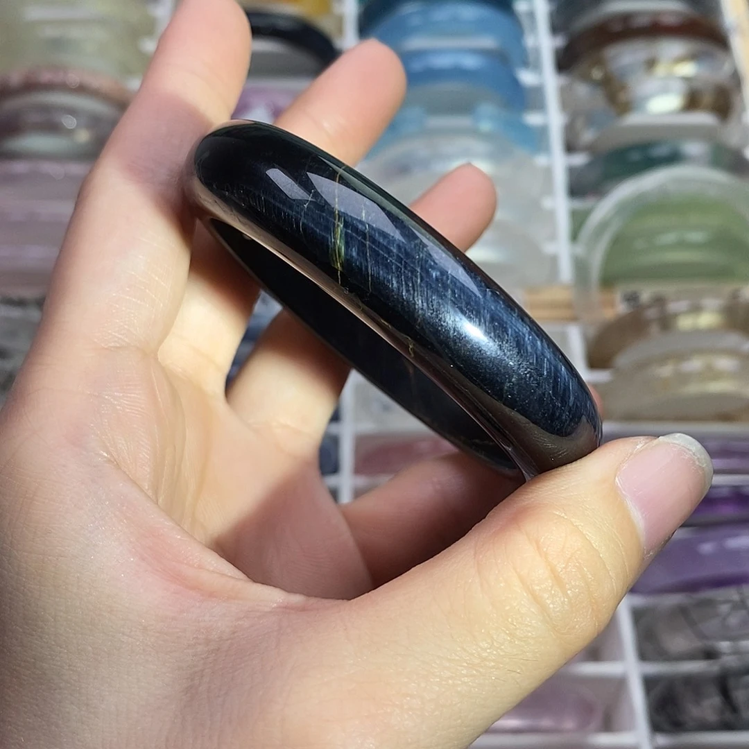 水晶未镶嵌手镯蓝虎眼54➕