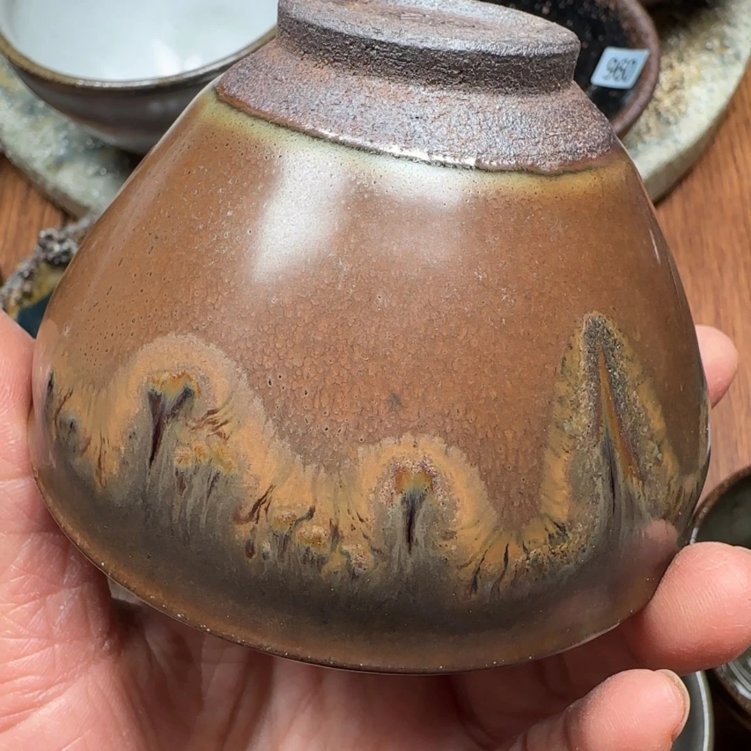 柴烧建盏茶盏茶杯363