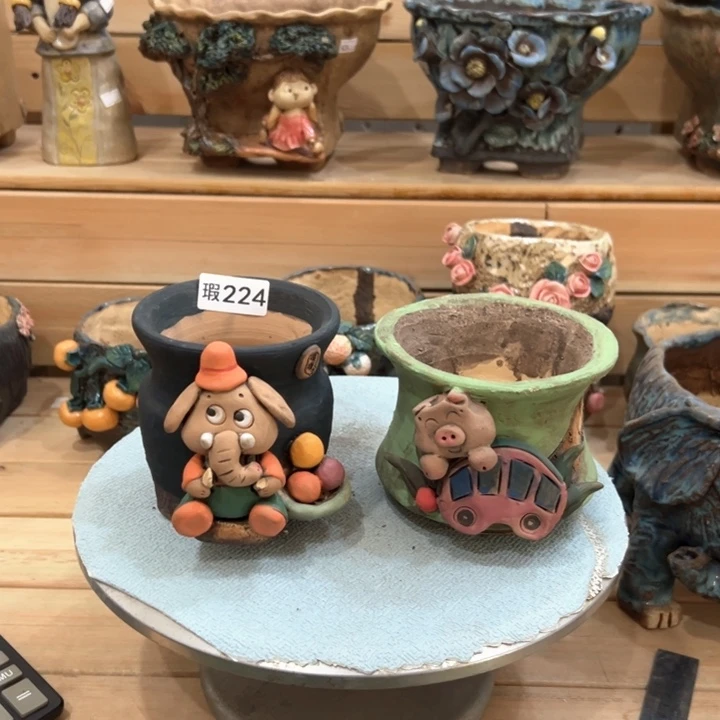 冰****嘻哈微瑕多肉花盆百搭