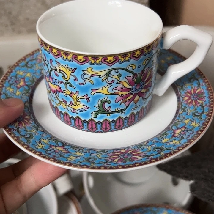 蓝珐琅咖啡杯陶瓷