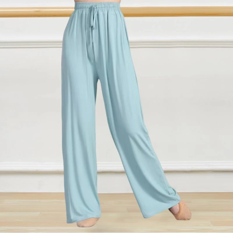 舞蹈裤女宽松系带阔腿裤夏季新品现代古典舞显瘦练功服裤子睡衣