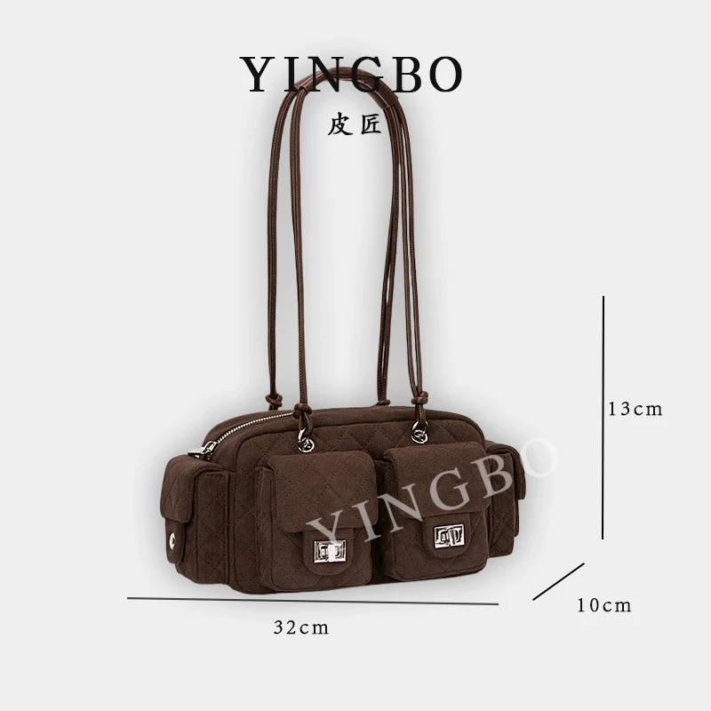 【英柏甄选】ZT-D8062-中古咖 然与纯小众设计感时尚百搭女包