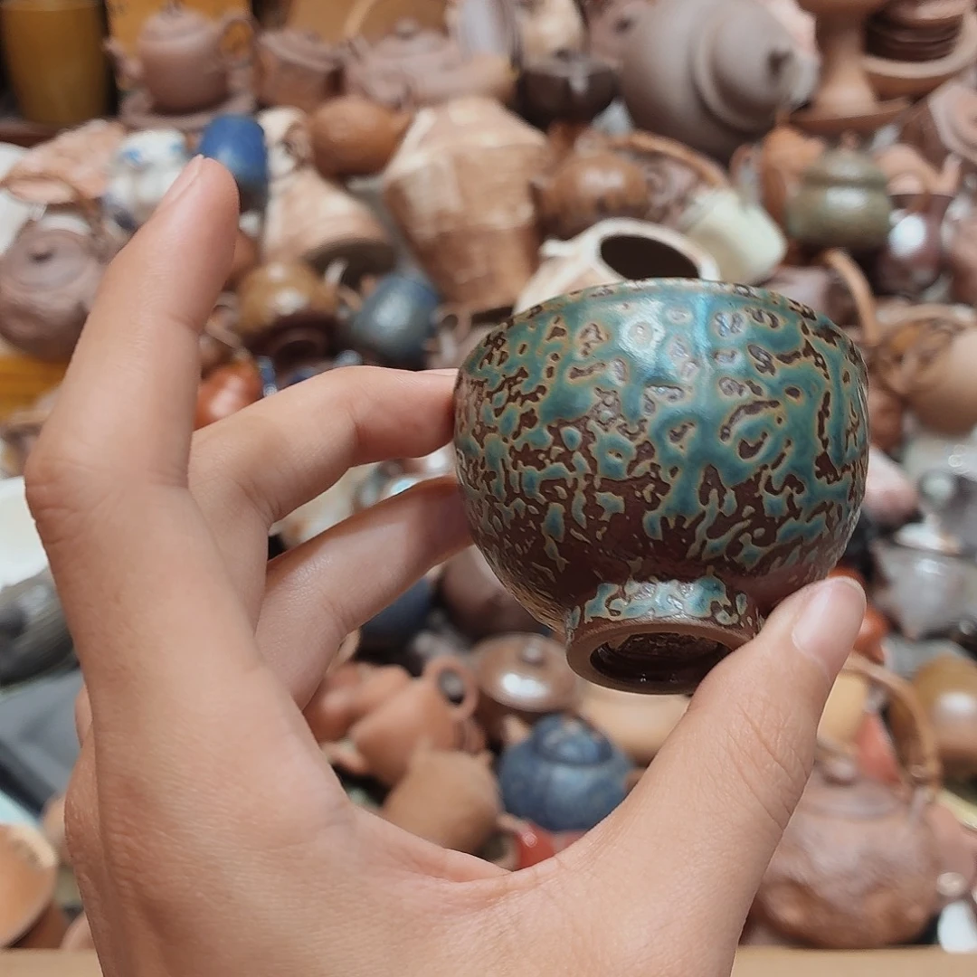 柴烧老岩泥高温茶器皿