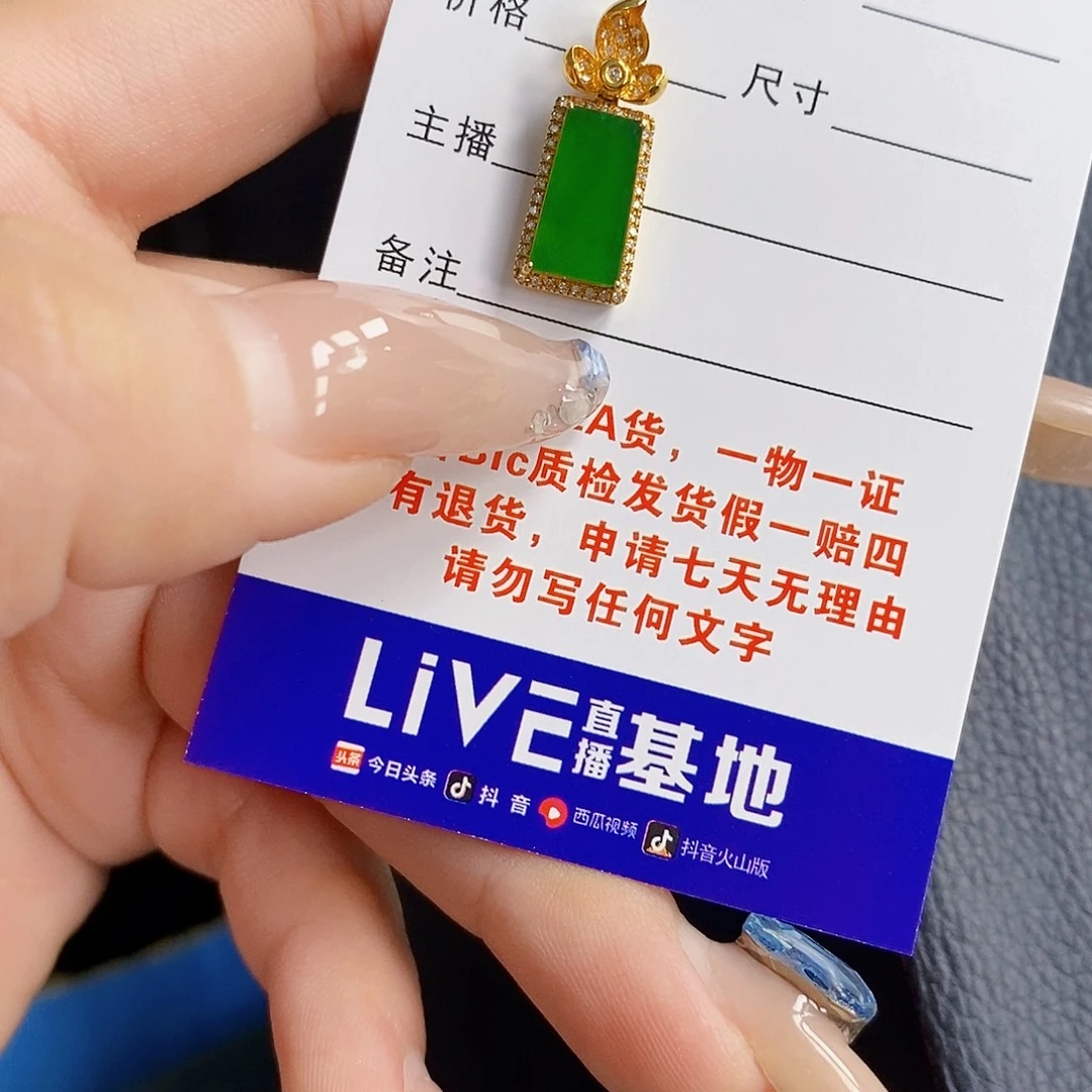 菲***菲颈饰18K金镶嵌翡翠翡翠
