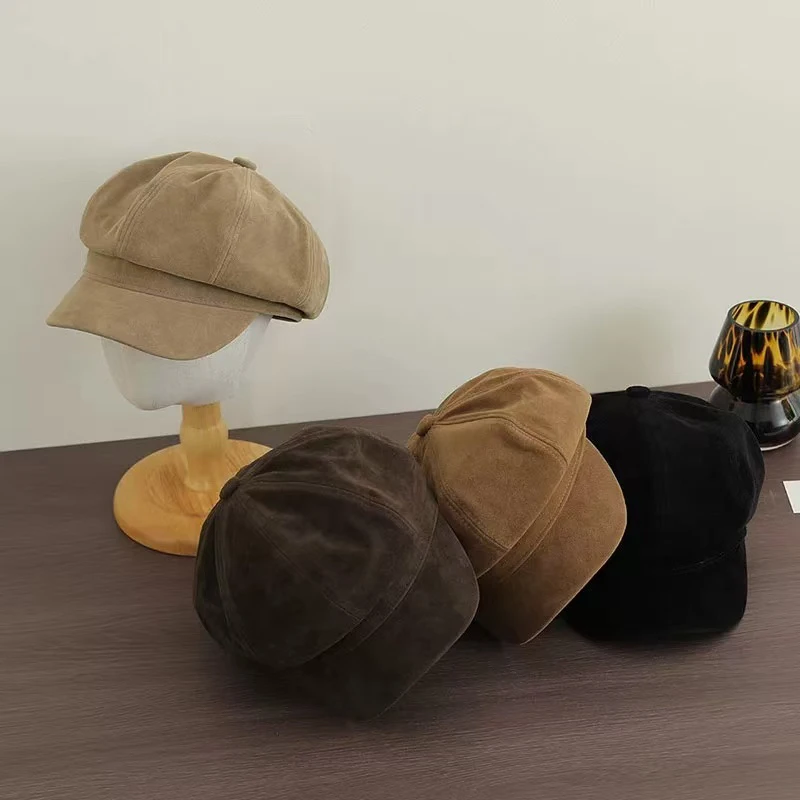 复古儿童帽子秋冬男孩加厚鸭舌帽保暖女童八角贝雷帽英伦风报童帽