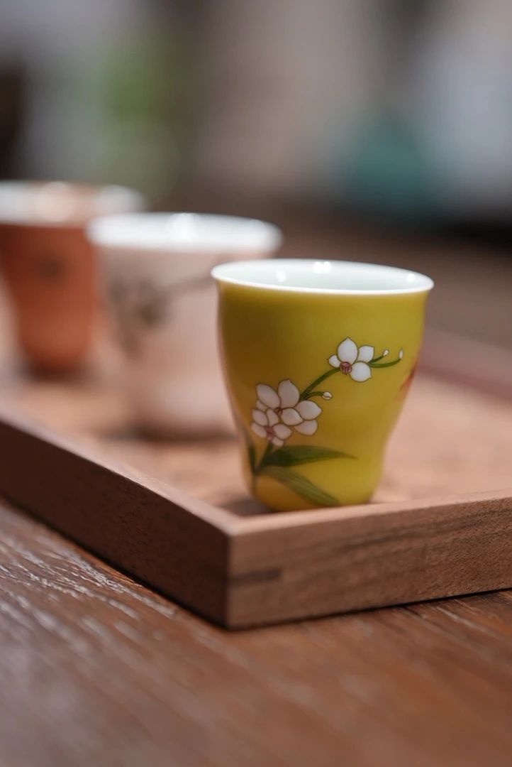 三秋月-清香引蝶舞系列葫芦杯茶空间陶瓷茶器