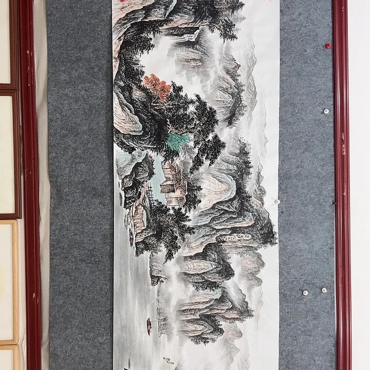 国画手绘国画云峰千里秀