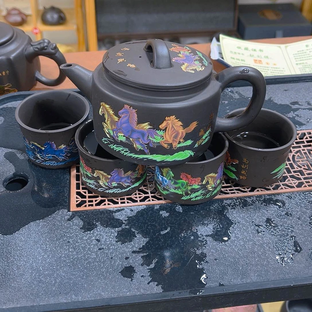 茶壶紫砂紫砂壶1壶4杯