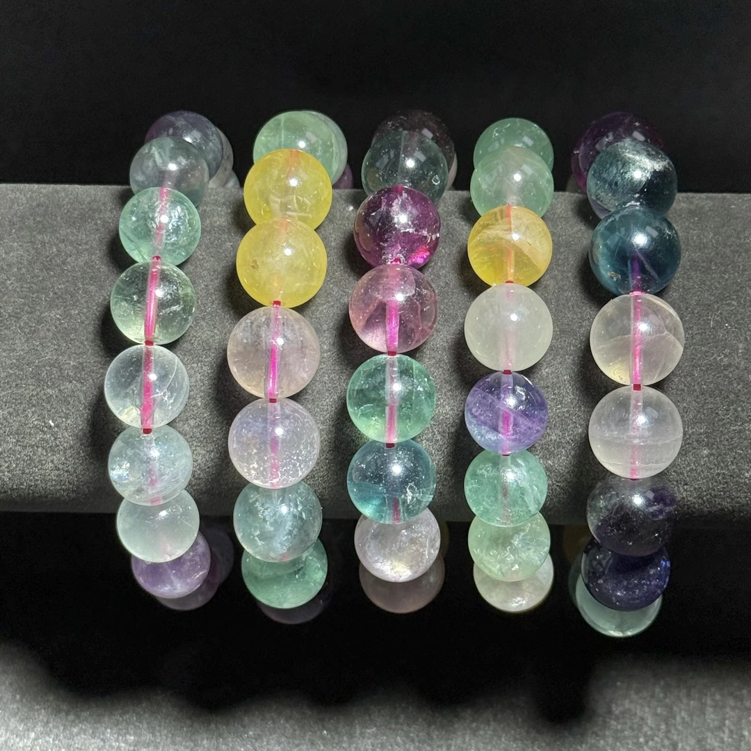 天然老矿糖果萤石手链 多样性发其一A7048