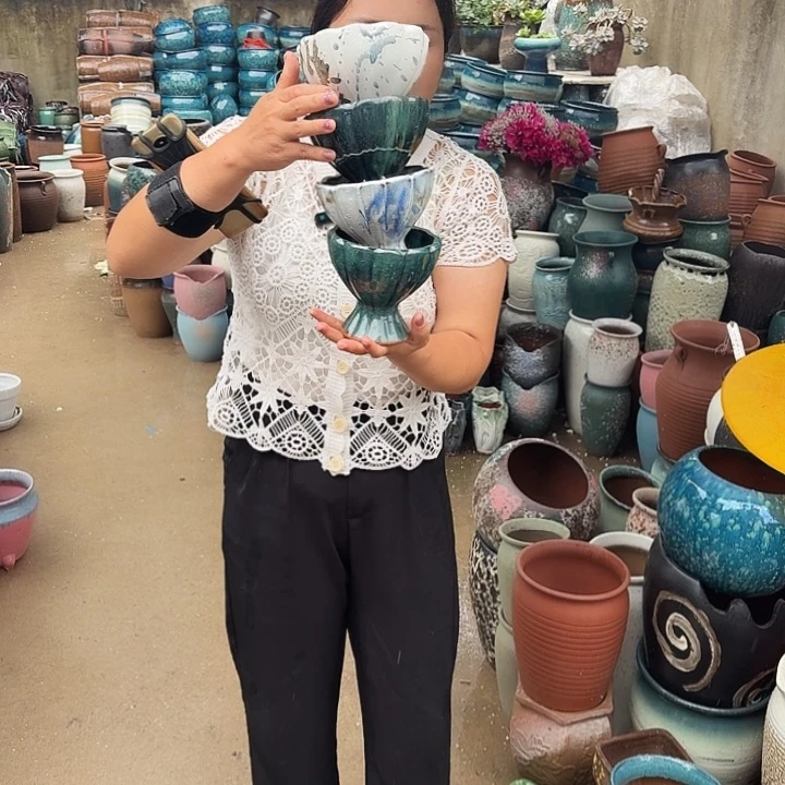 口13高12瑕疵随机四个盆子。